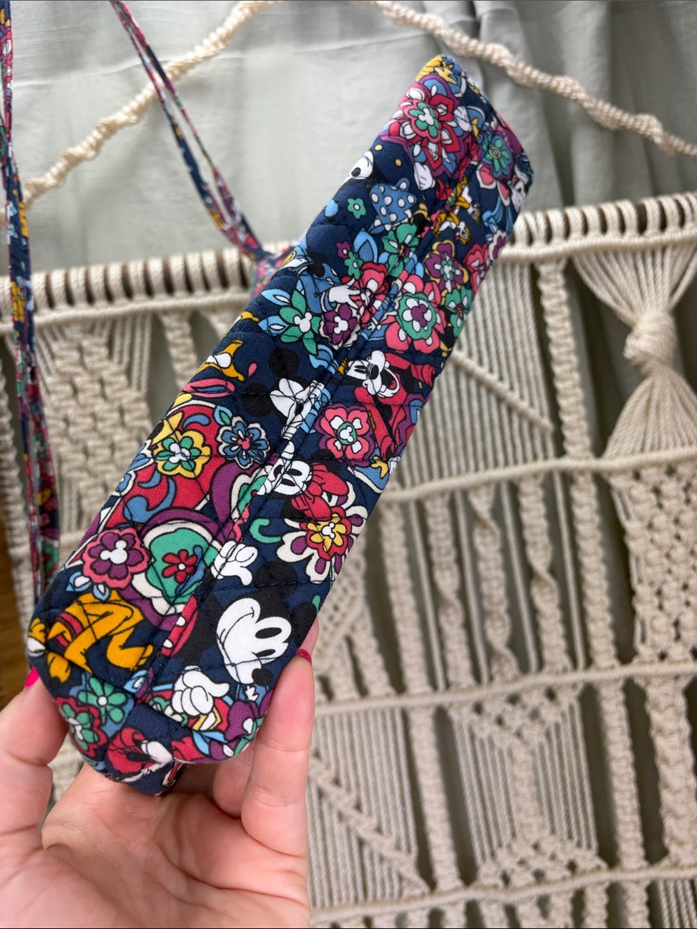 Vera Bradley Disney Mickey & Friends Playful Navy Floral Paisley Quilted Bag - Picture 15 of 16